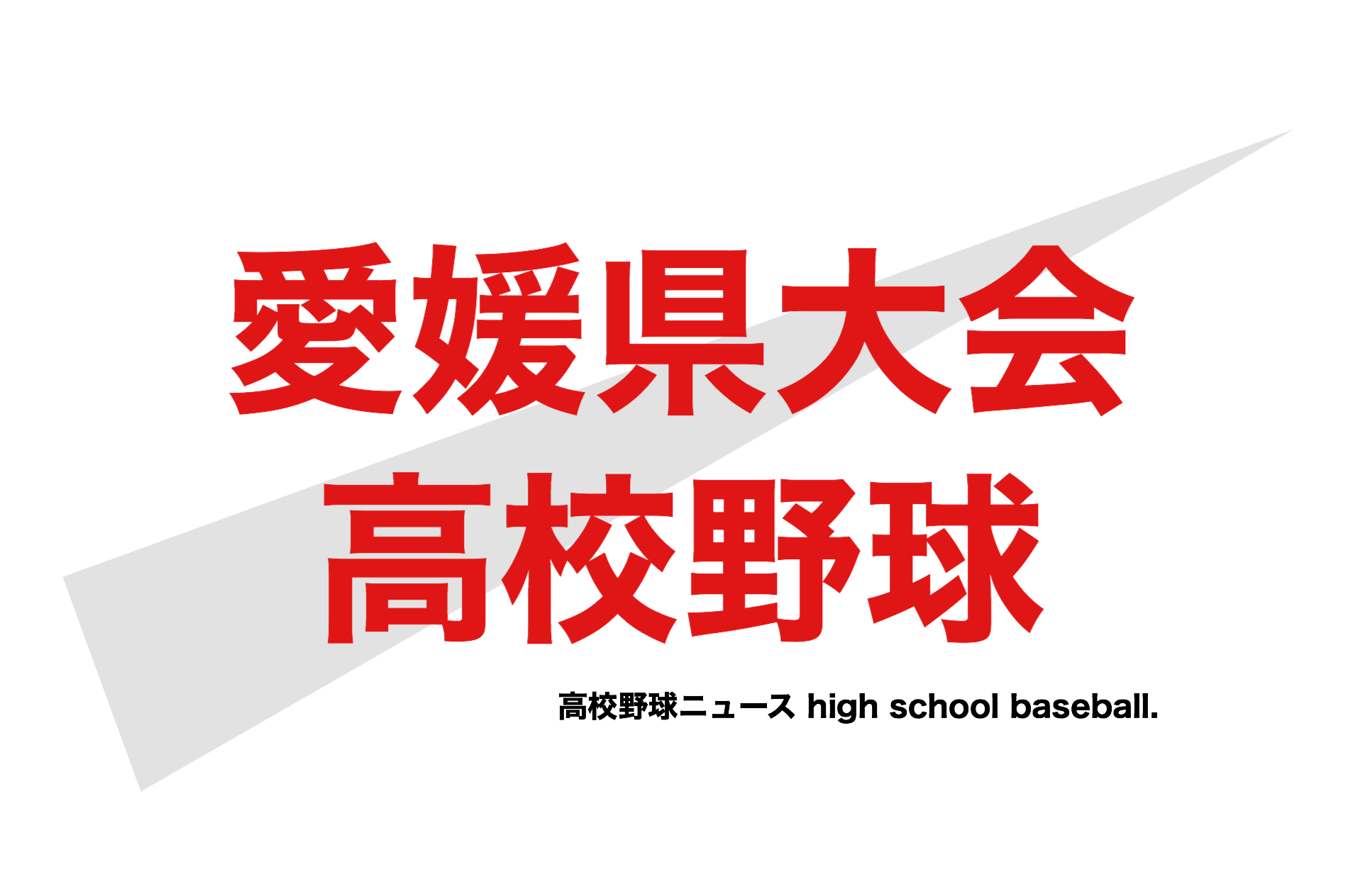 県 高校 野球 愛媛